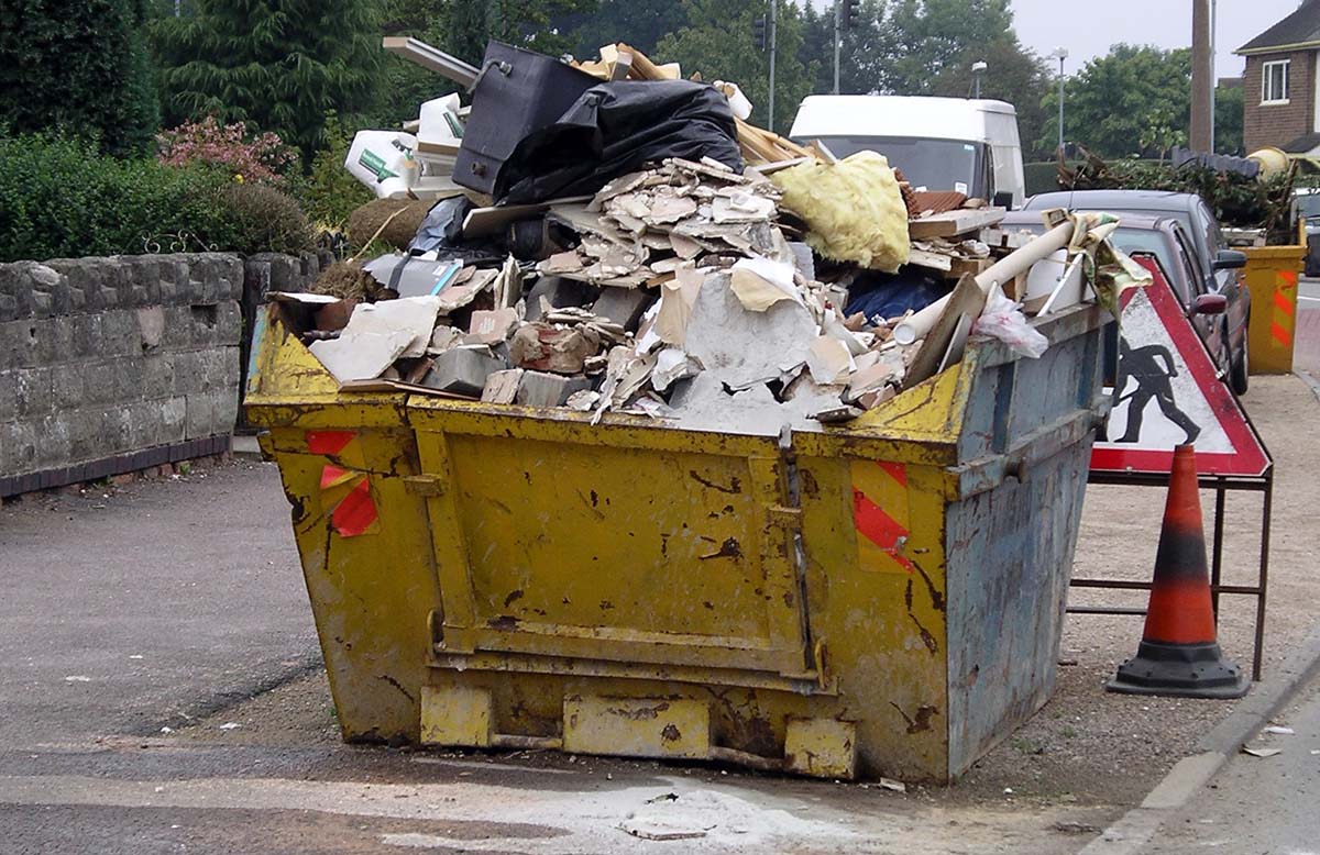 Specialist removal lorries instead of a skip