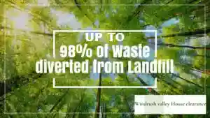 We recycle up to 98% of Rubbish removed