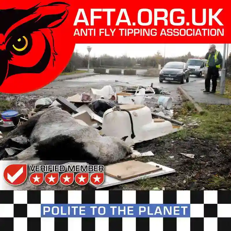 We are a member of the anti fly tipping association